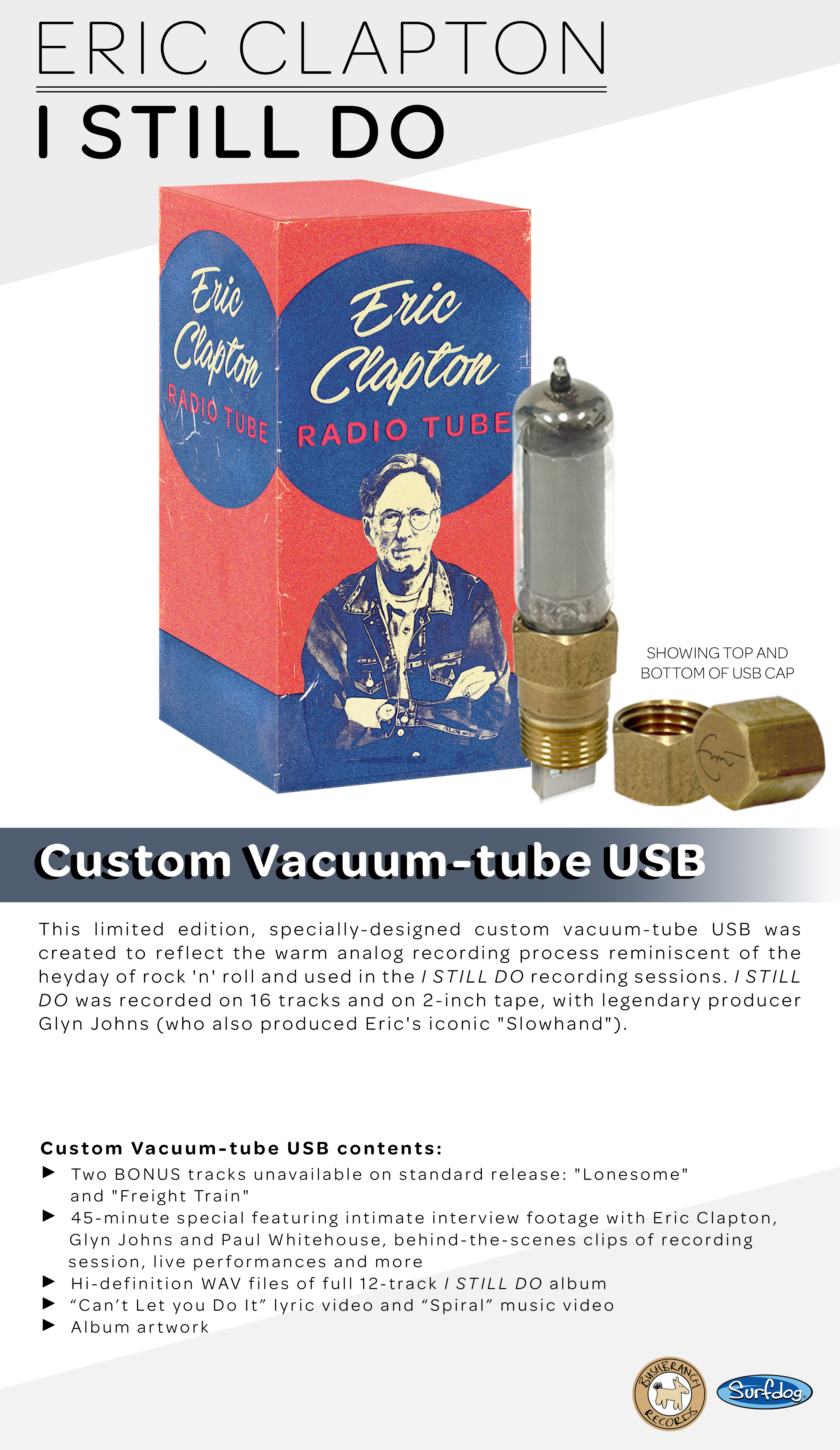 Eric Clapton - I Still Do - Custom Vacuum-tube USB - Surfdog, Inc.